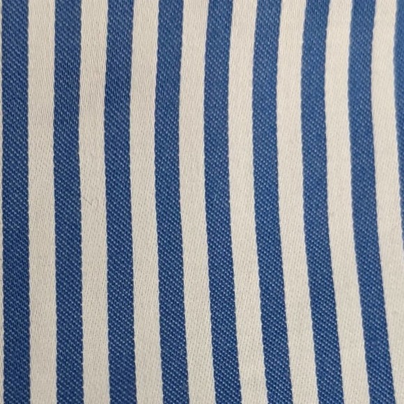 Peter Millar Mens Large Cotton Blue White Striped Button Dress Shirt Long Sleeve - Picture 5 of 5